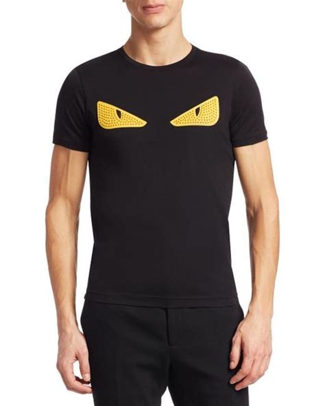 fendi t shirt eye|fendi logo print t shirt.